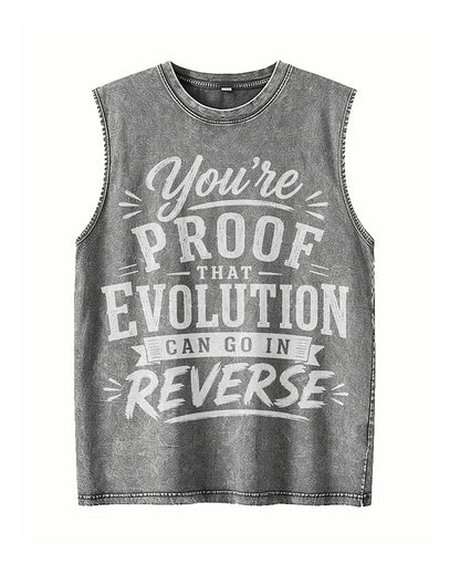 You're Proof That Evolution Can Go in Reverse - Washed Cotton Tank Top - product image 1