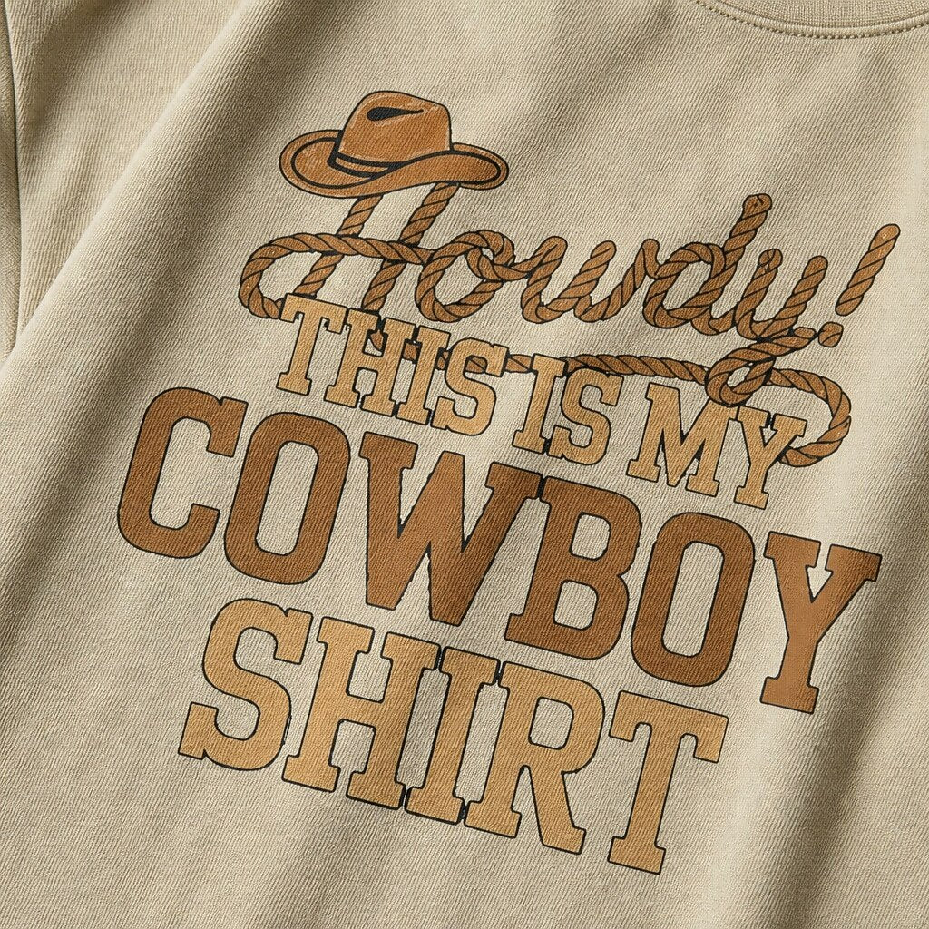 Howdy! This Is My Cowboy Shirt men's graphic T-shirt alternate view 2