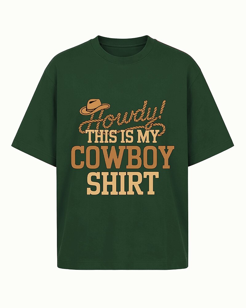 Howdy! This Is My Cowboy Shirt men's graphic T-shirt alternate view 5