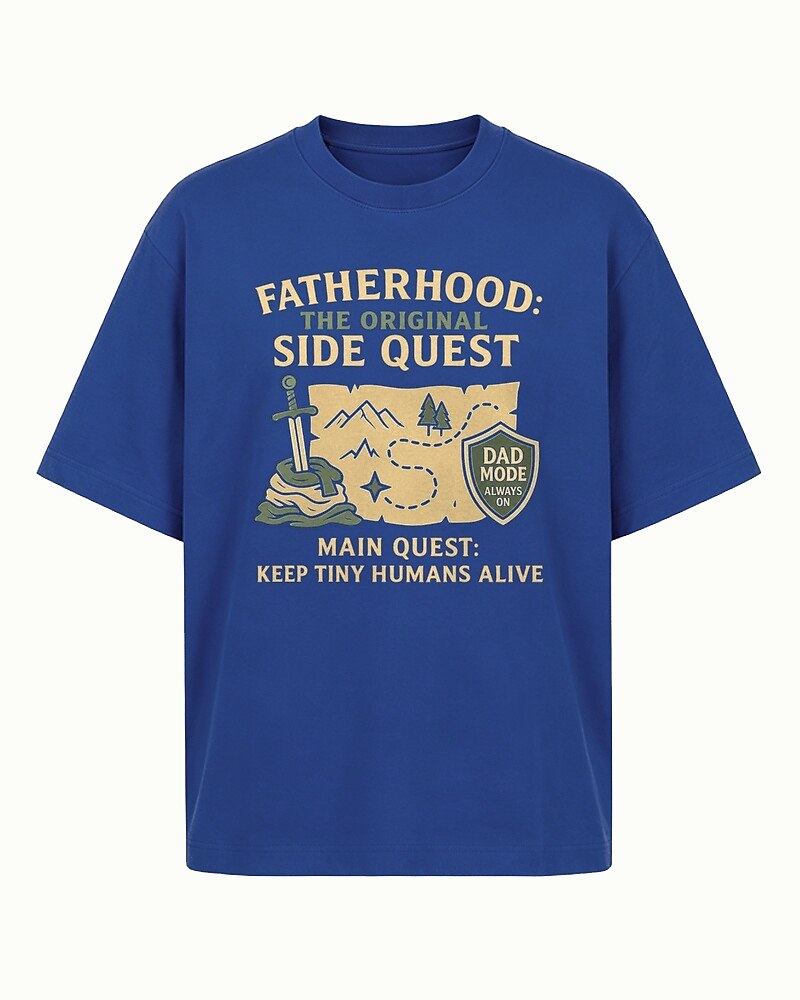 Fatherhood: The Original Side Quest men's T-shirt view 7