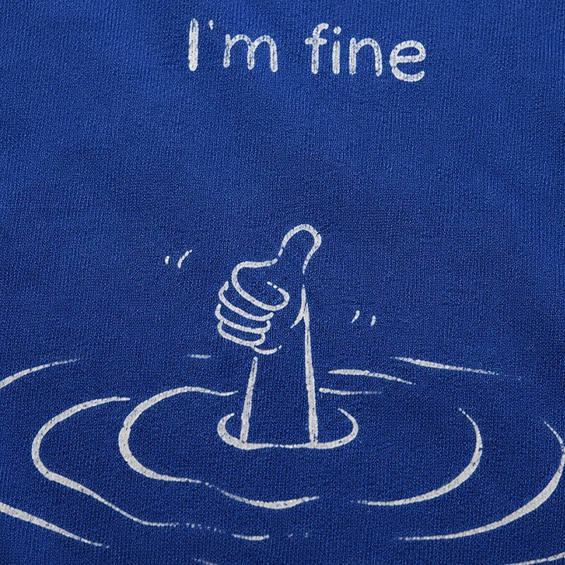 I'm Fine with Drowning Hand Giving Thumbs Up Graphic T-Shirt - product image 2