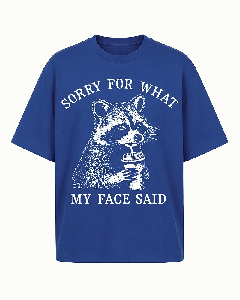Sorry for What My Face Said men's graphic T-shirt alternate view 4