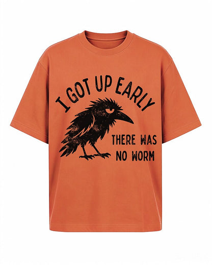 I Got Up Early, There Was No Worm men's graphic T-shirt alternate view 4