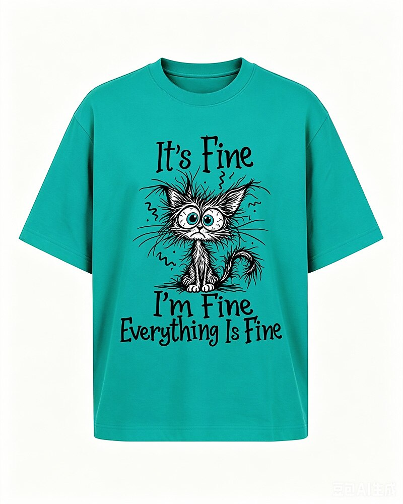 It's Fine I'm Fine Everything Is Fine men's T-shirt view 4