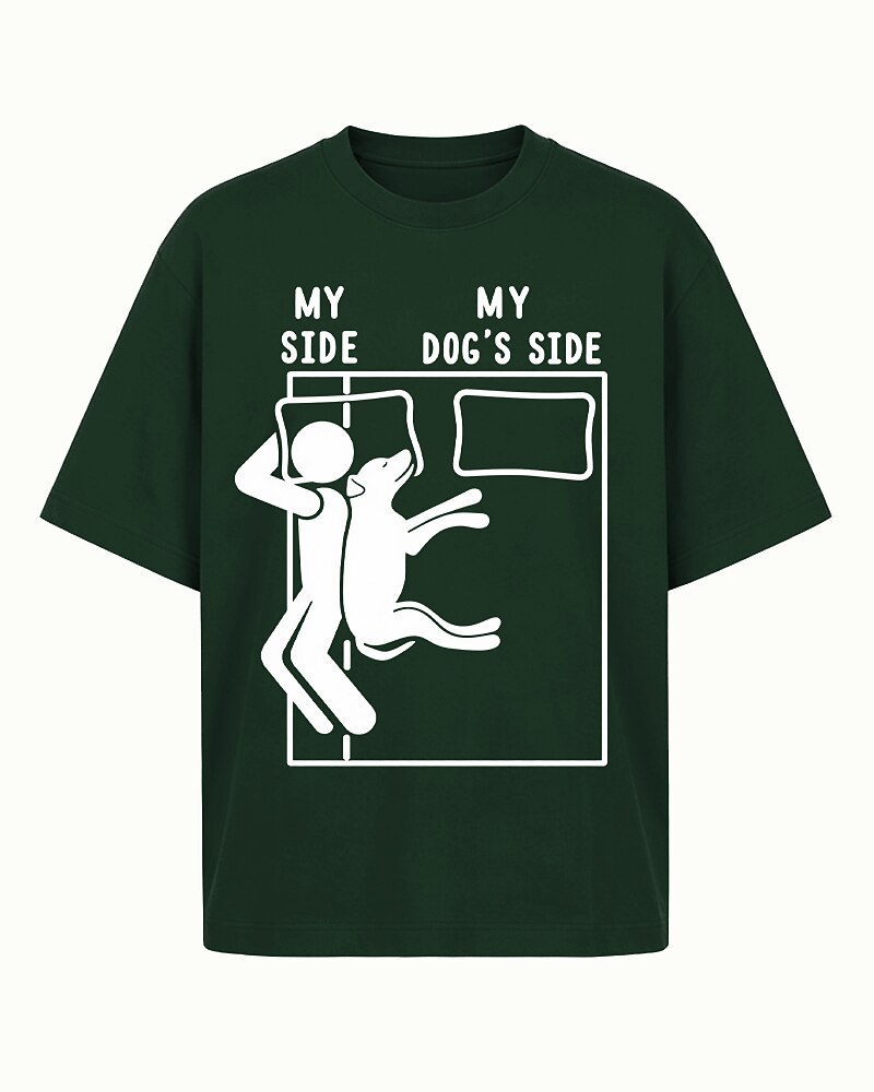 My Side My Dog's Side men's T-shirt view 6