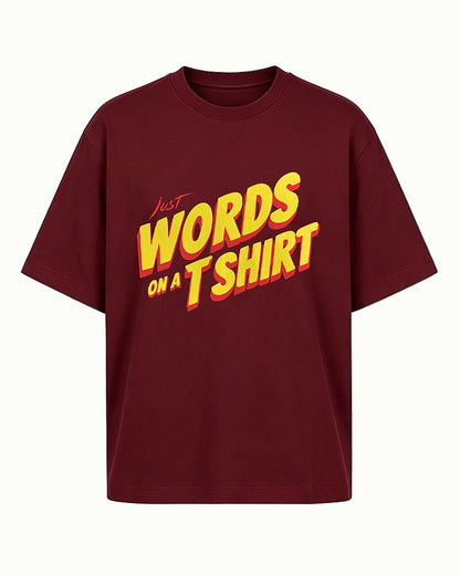 Just Words on a T-Shirt men's graphic T-shirt view 5