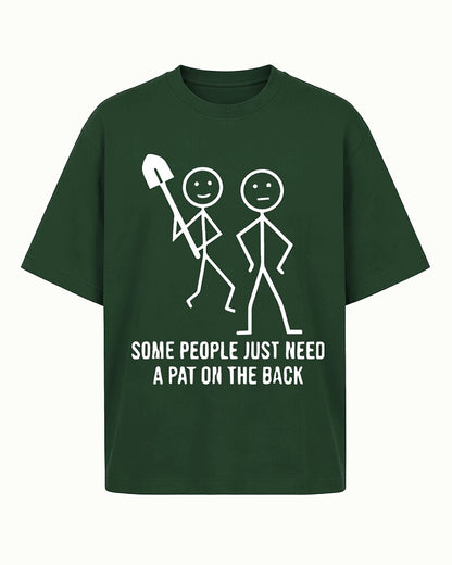 Some People Just Need A Pat On The Back Stick Figure Shovel Graphic T-Shirt - product image 5