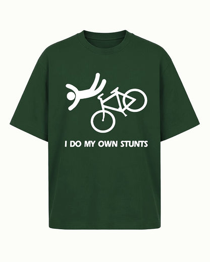 I Do My Own Stunts Bicycle Crash Graphic T-Shirt - product image 3