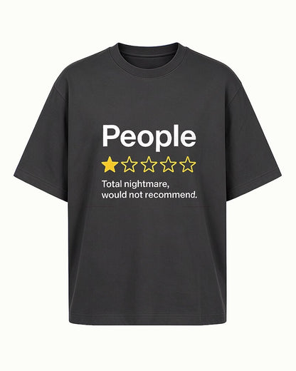 People: One Star, Total Nightmare, Would Not Recommend men's T-shirt view 4