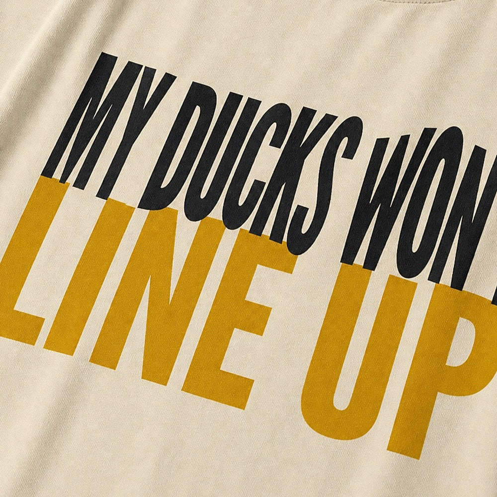 My Ducks Won't Line Up men's graphic T-shirt alternate view 2