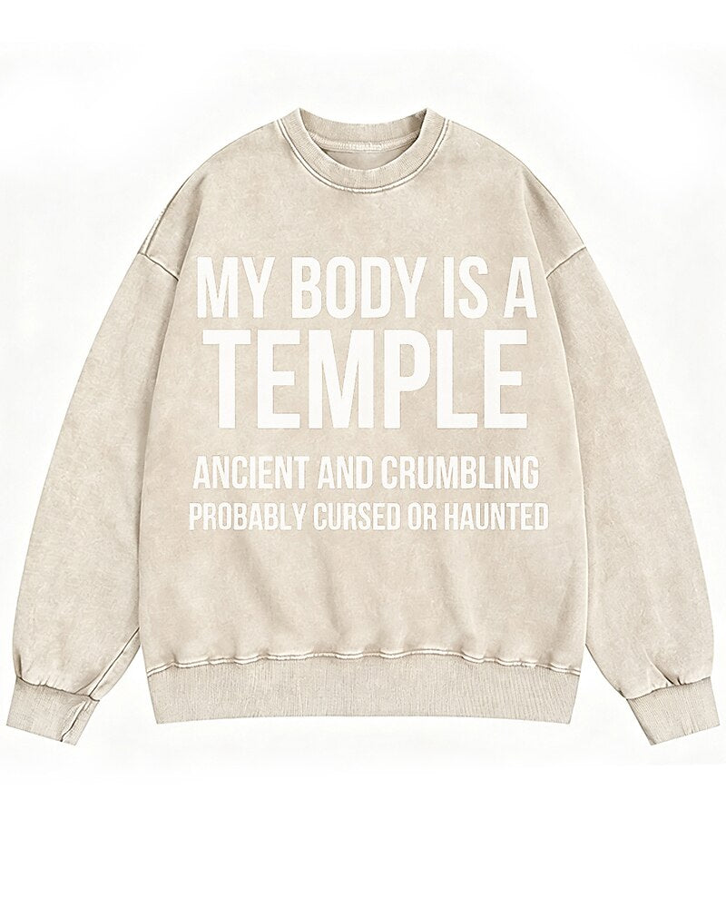 My Body Is a Temple Graphic Crewneck Sweatshirt - product image 4