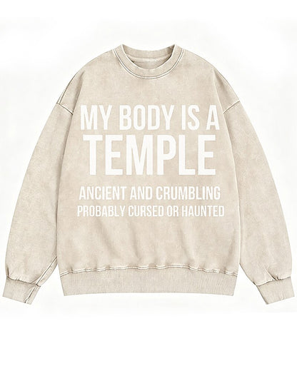 My Body Is a Temple Graphic Crewneck Sweatshirt - product image 4
