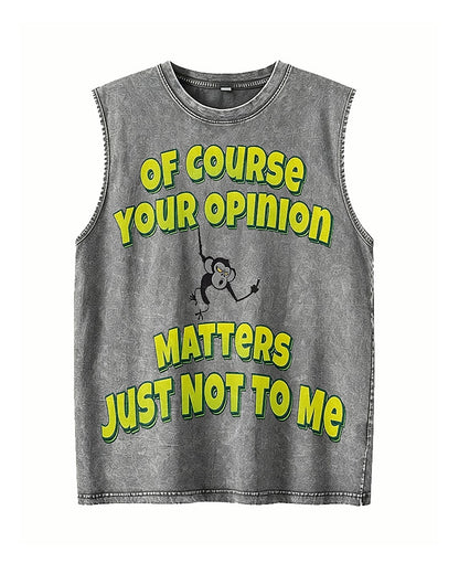 Of Course Your Opinion Matters - Washed Cotton Tank Top - product image 4