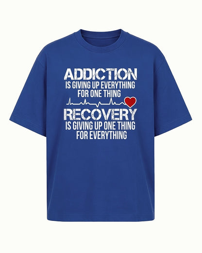 Addiction vs Recovery men's T-shirt