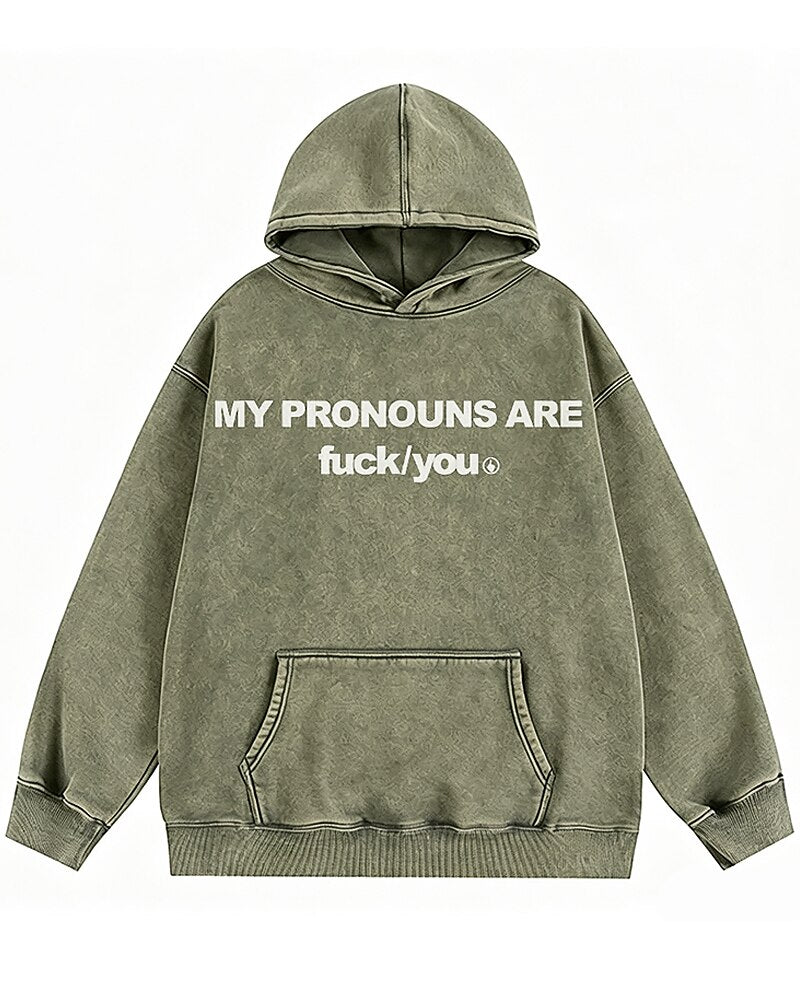 My Pronouns Are F*ck/You Graphic Hoodie - product image 2