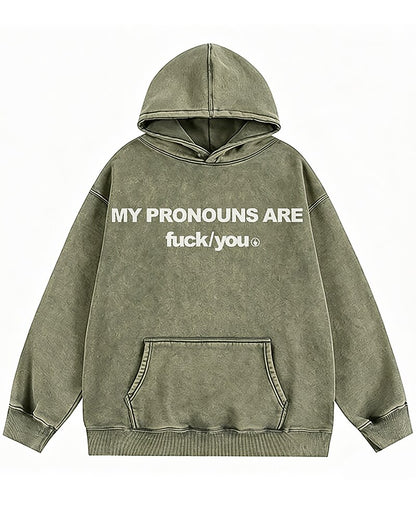 My Pronouns Are F*ck/You Graphic Hoodie - product image 2