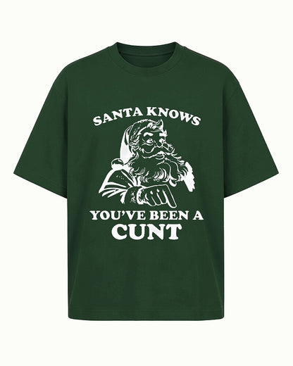 Santa Knows You've Been a Cunt men's graphic T-shirt view 5