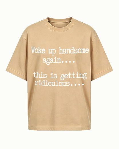 Woke Up Handsome Again men's graphic T-shirt alternate view 6