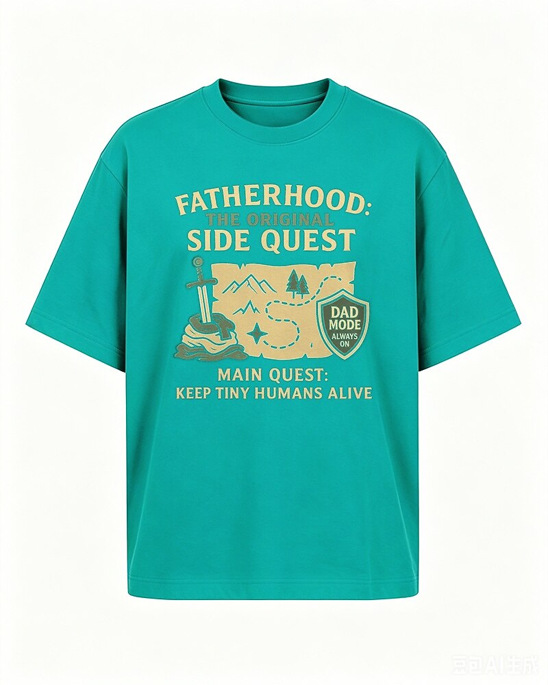 Fatherhood: The Original Side Quest men's T-shirt view 6