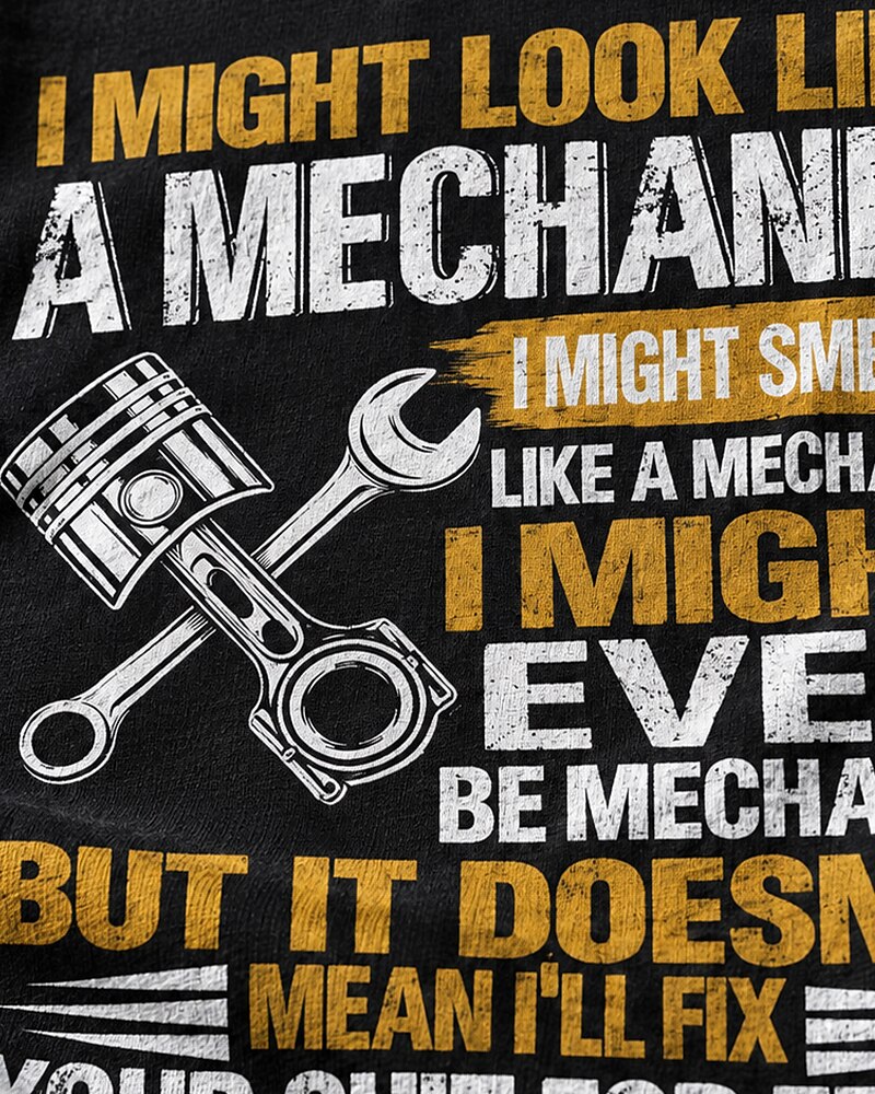 Mechanic But Won't Fix Your Shit For Free men's T-shirt view 2
