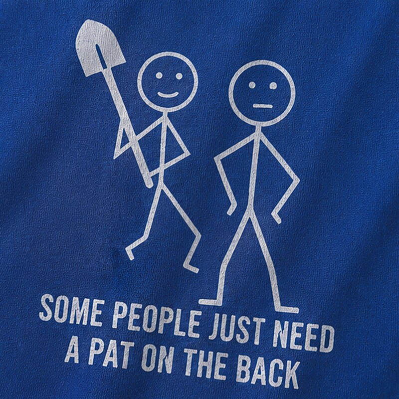 Some People Just Need A Pat On The Back Stick Figure Shovel Graphic T-Shirt - product image 2