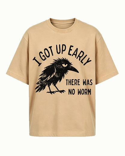 I Got Up Early, There Was No Worm men's graphic T-shirt alternate view 7