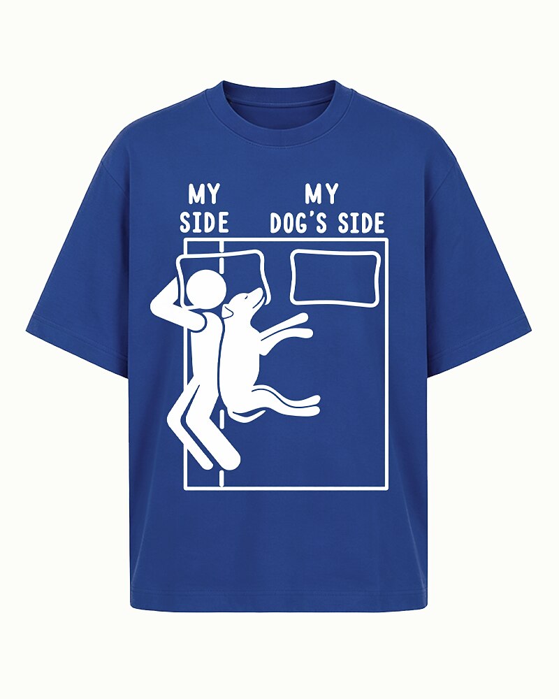 My Side My Dog's Side men's T-shirt view 4