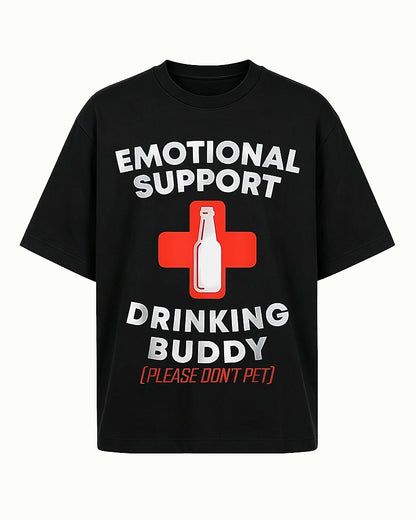 Emotional Support Drinking Buddy Please Don't Pet with Medical Cross And Beer Bottle Graphic T-Shirt - product image 6