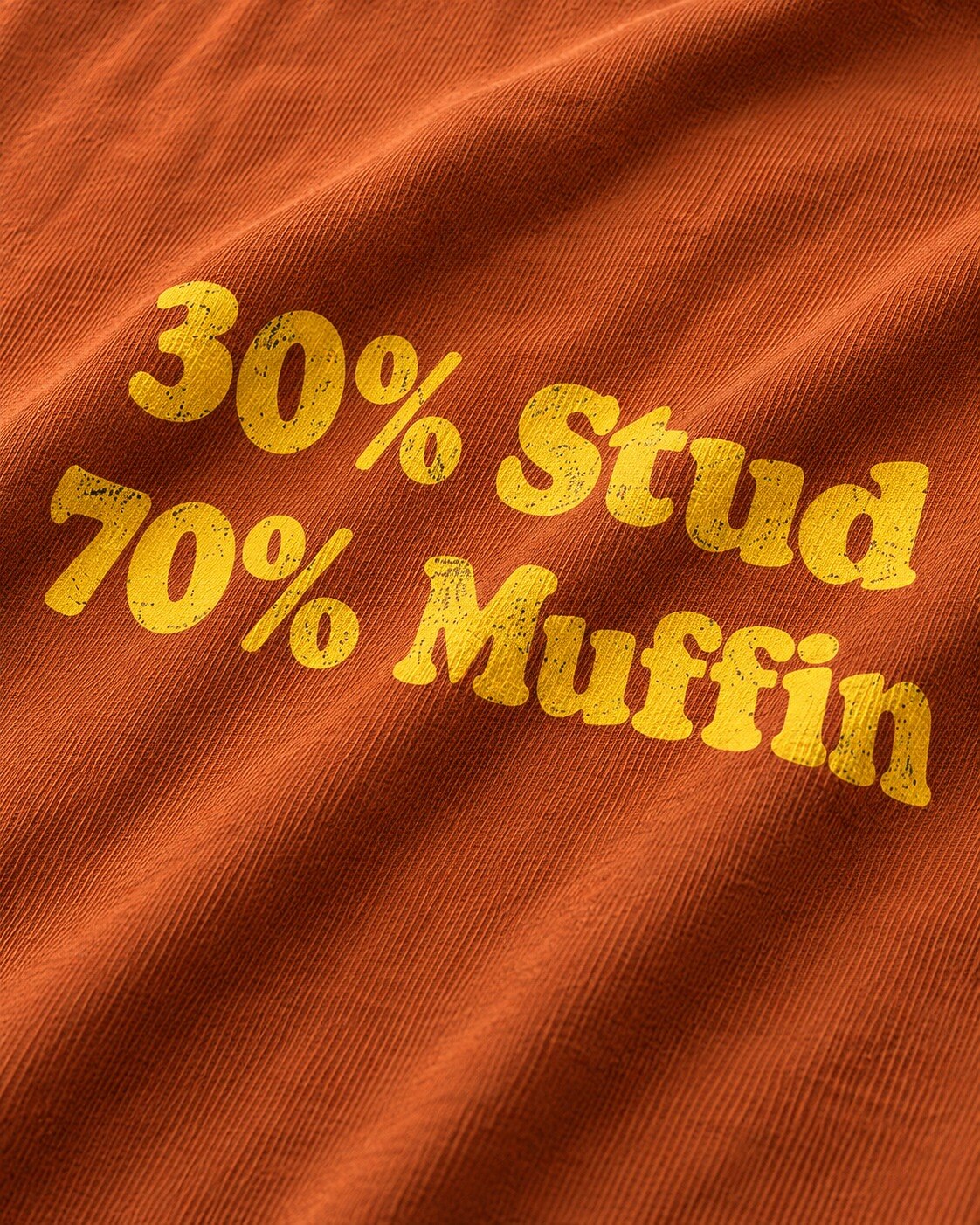 30% Stud 70% Muffin men's T-shirt view 2