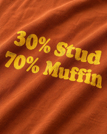 30% Stud 70% Muffin men's T-shirt view 2