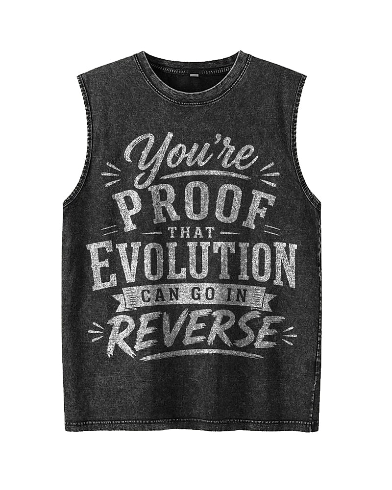 You're Proof That Evolution Can Go in Reverse - Washed Cotton Tank Top - product image 2