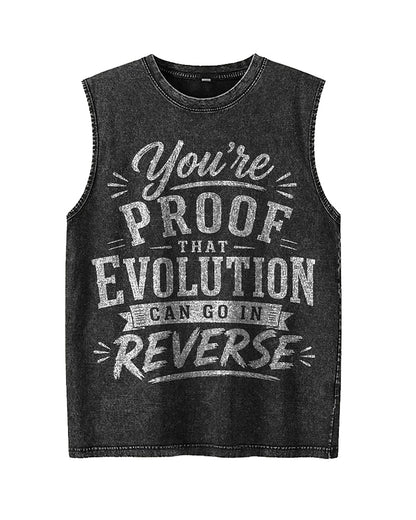 You're Proof That Evolution Can Go in Reverse - Washed Cotton Tank Top - product image 2