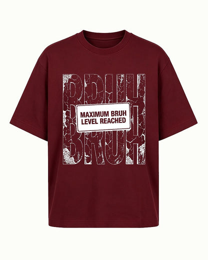 Maximum Bruh Level Reached men's graphic T-shirt alternate view 5