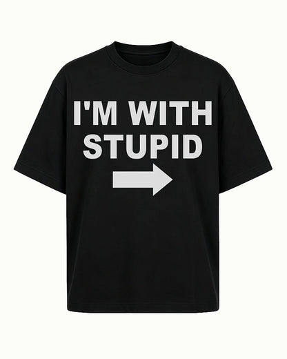 I'm With Stupid men's graphic T-shirt view 6