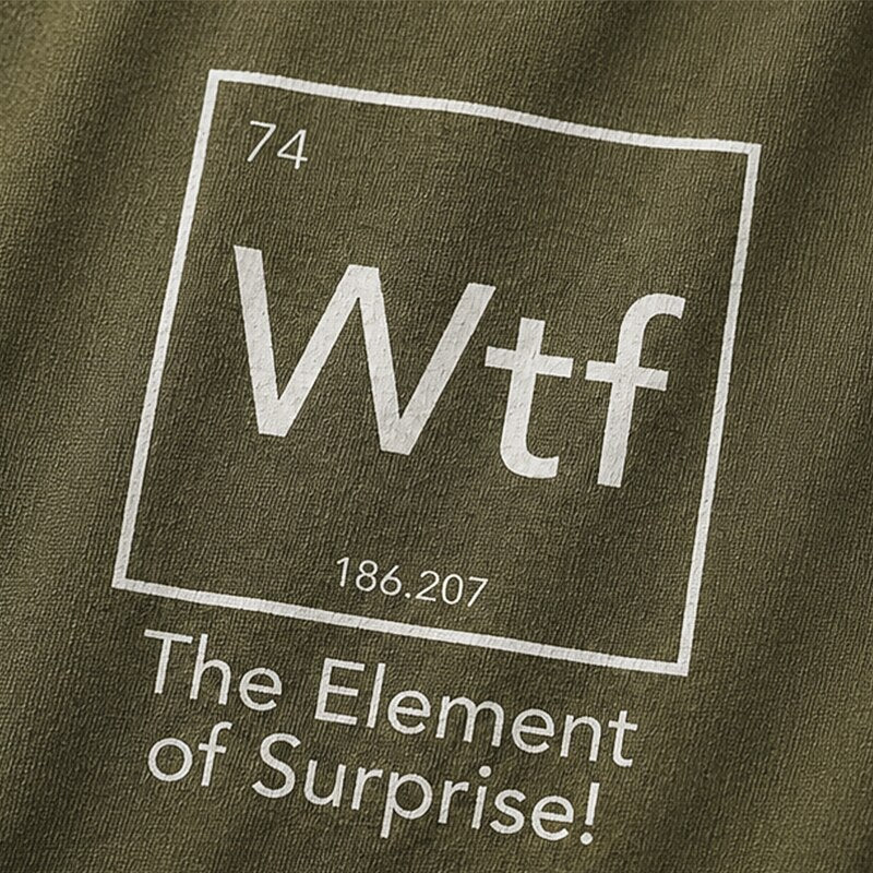 Wtf The Element of Surprise Science Periodic Table Graphic T-Shirt - product image 2