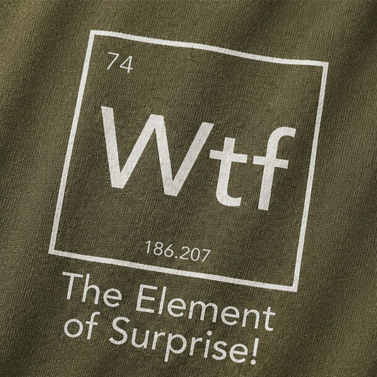 Wtf The Element of Surprise Science Periodic Table Graphic T-Shirt - product image 2