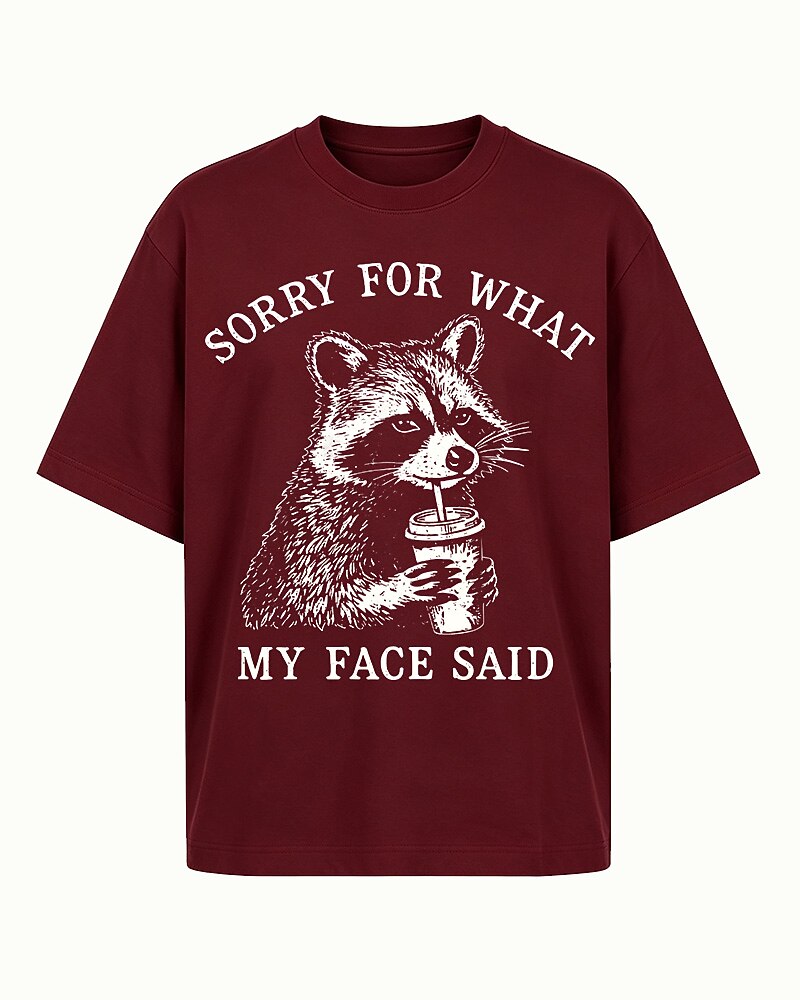 Sorry for What My Face Said men's graphic T-shirt alternate view 7