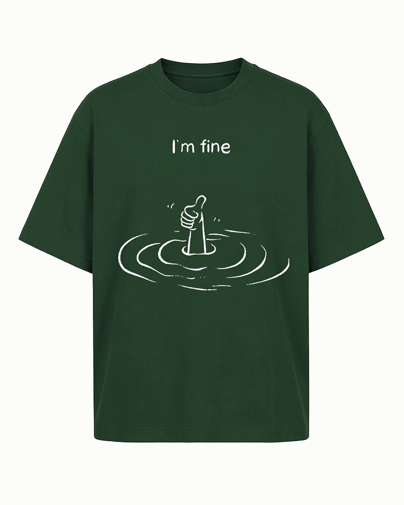 I'm Fine with Drowning Hand Giving Thumbs Up Graphic T-Shirt - product image 5