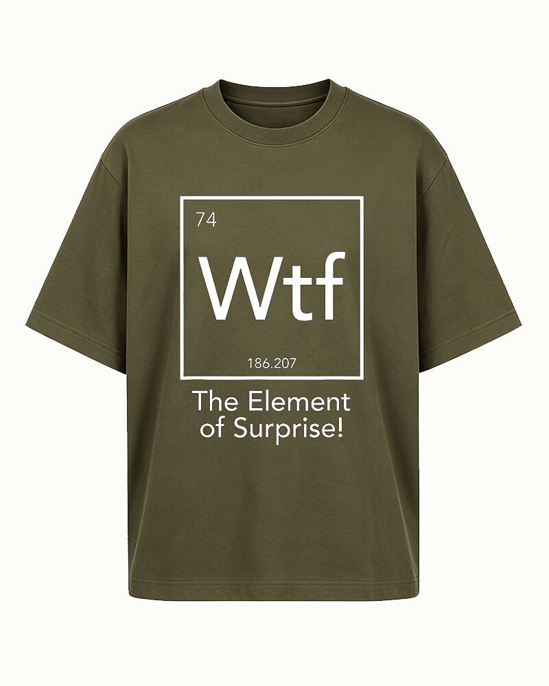Wtf The Element of Surprise Science Periodic Table Graphic T-Shirt - product image 1