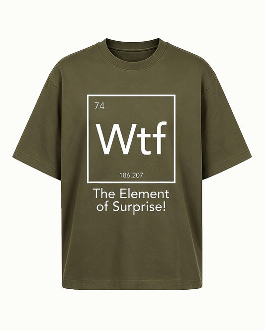 Wtf The Element of Surprise Science Periodic Table Graphic T-Shirt - product image 1