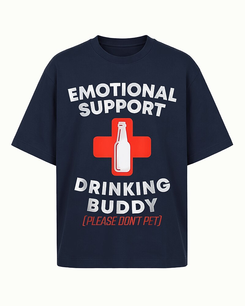 Emotional Support Drinking Buddy Please Don't Pet with Medical Cross And Beer Bottle Graphic T-Shirt - product image 5