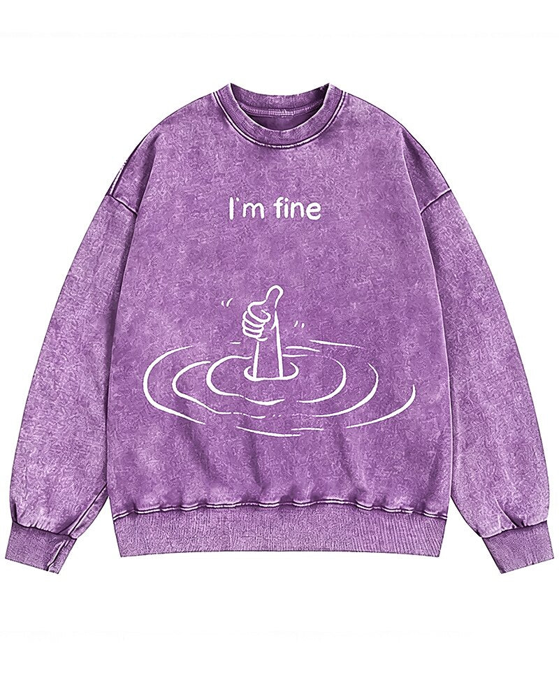 I'm Fine Graphic Crewneck Sweatshirt - product image 3