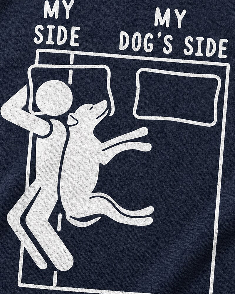 My Side My Dog's Side men's T-shirt view 2