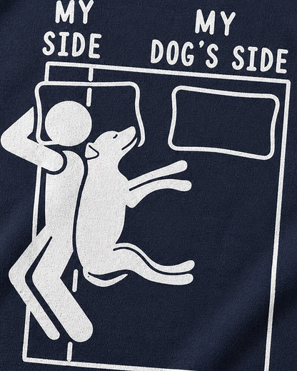 My Side My Dog's Side men's T-shirt view 2