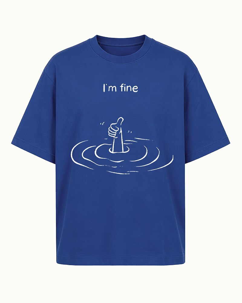 I'm Fine with Drowning Hand Giving Thumbs Up Graphic T-Shirt - product image 1