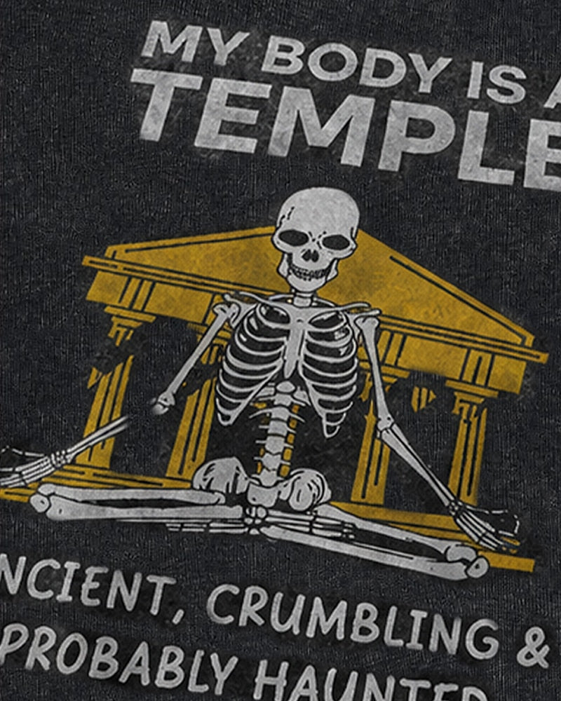 My Body Is a Temple, Ancient, Crumbling & Probably Haunted - Washed Cotton Tank Top - product image 5