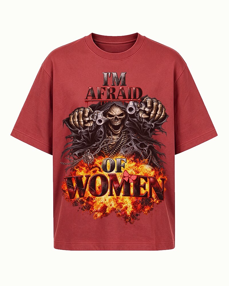 I'm Afraid of Women men's graphic T-shirt view 5