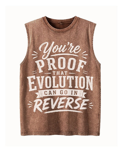 You're Proof That Evolution Can Go in Reverse - Washed Cotton Tank Top - product image 4